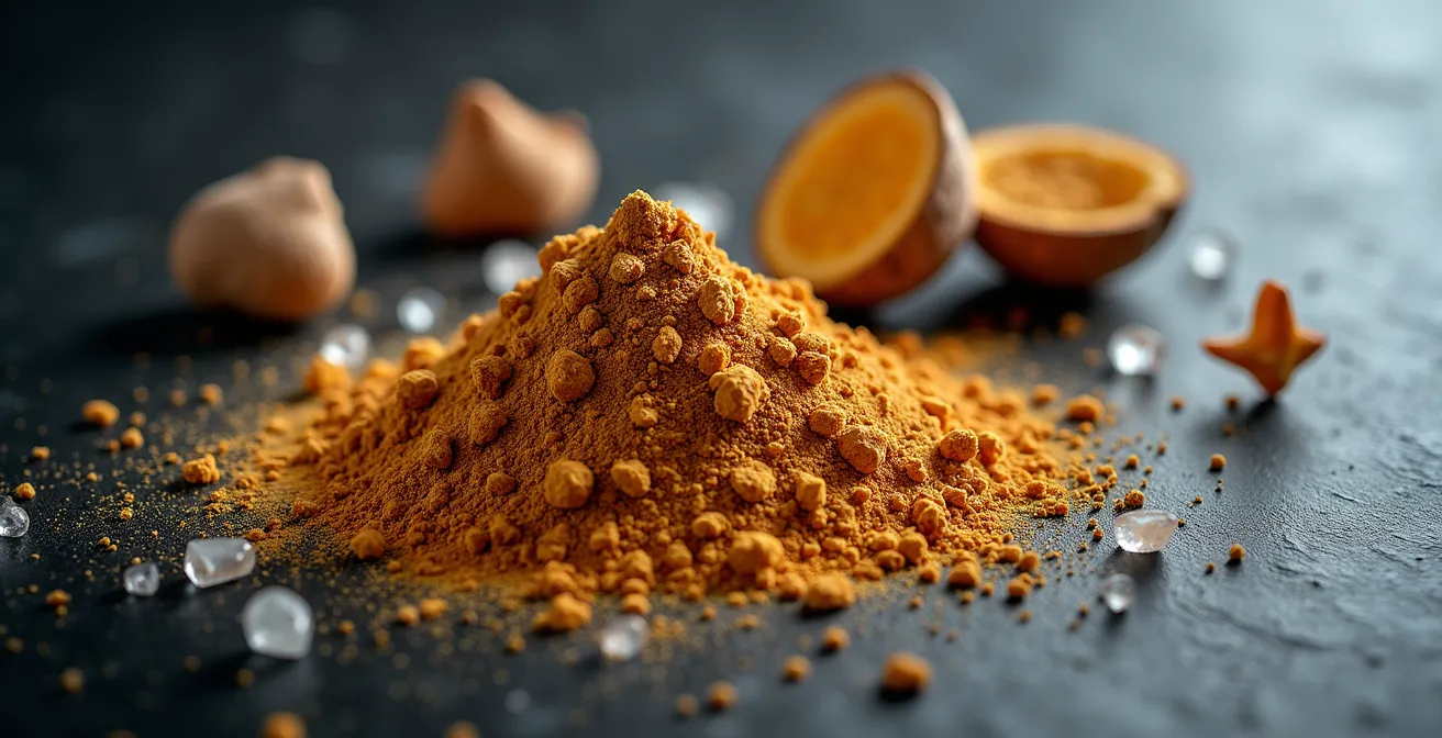 Macro photography of natural supplement ingredients